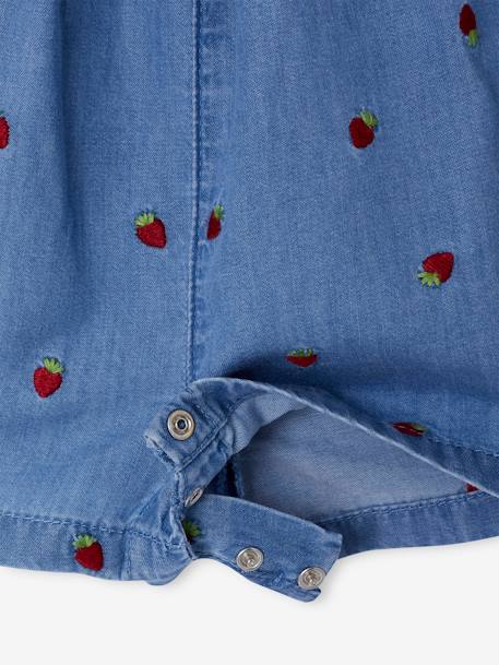 Combishort bébé en denim léger double stone 5 - vertbaudet enfant 