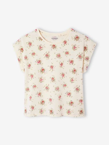 Ensemble t-shirt et salopette fille rose+vert sauge 8 - vertbaudet enfant 