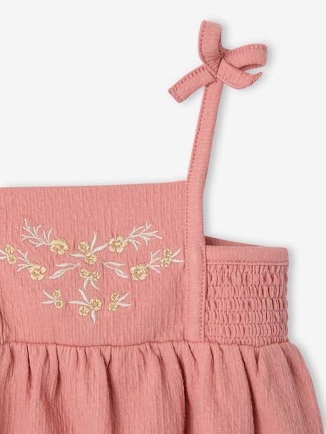 Combi bloomer smocké bébé rose 4 - vertbaudet enfant 