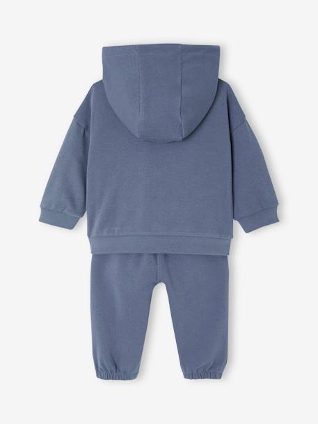 Ensemble sport sweat à capuche zippé + jogging bébé indigo 5 - vertbaudet enfant 