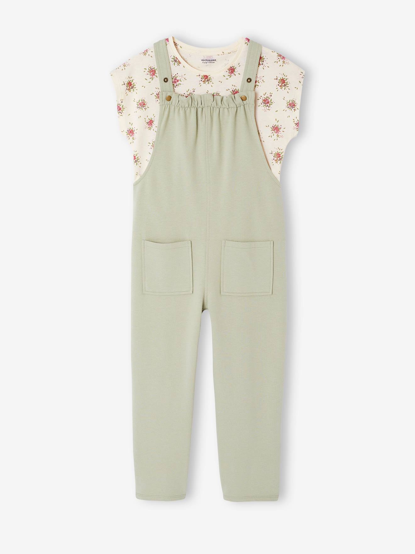Ensemble Blouse à Nouette + Jupe Fille - Printemps/été - En Denim Ou Gaze Coton - Look Rétro Et Tendance