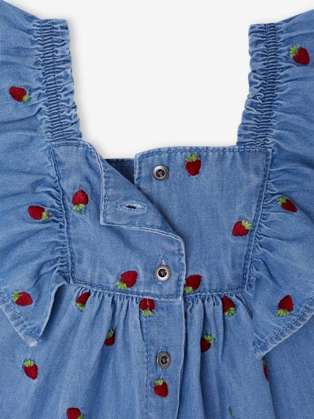 Combishort bébé en denim léger double stone 6 - vertbaudet enfant 