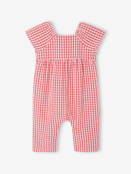 Combinaison imprimée bébé bleu ciel+carreaux rouge 9 - vertbaudet enfant 