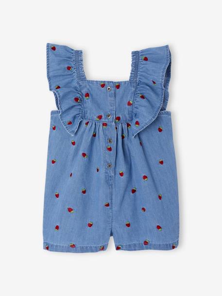 Combishort bébé en denim léger double stone 3 - vertbaudet enfant 
