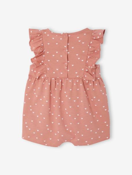 Combishort bébé fille manches volantées écru+rose 7 - vertbaudet enfant 
