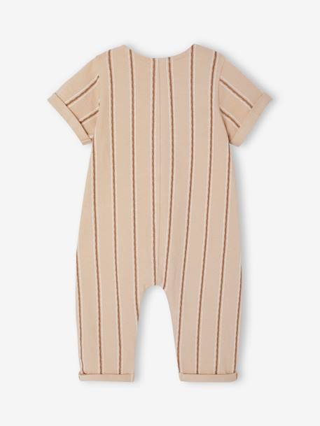 Combinaison bébé à rayures maille fantaisie sable 3 - vertbaudet enfant 