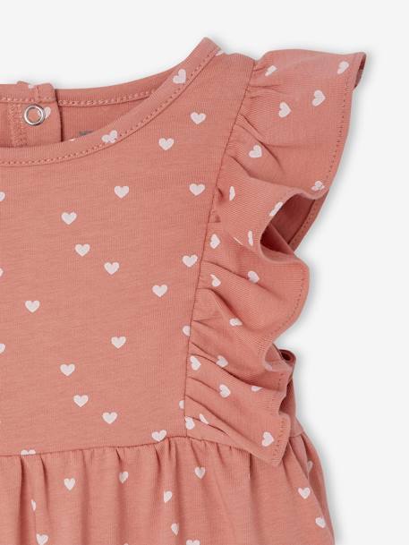 Combishort bébé fille manches volantées écru+rose 8 - vertbaudet enfant 