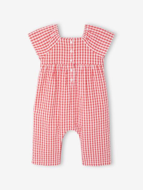 Combinaison imprimée bébé bleu ciel+carreaux rouge 10 - vertbaudet enfant 