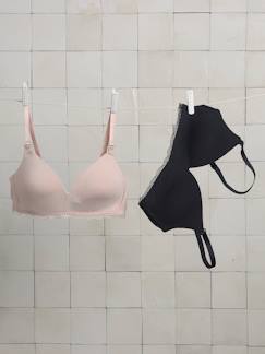 2 soutiens-gorge d'allaitement sans armatures viscose de bambou  - vertbaudet enfant