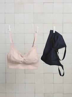 -Lot de 2 brassières grossesse et allaitement sans coutures dentelle