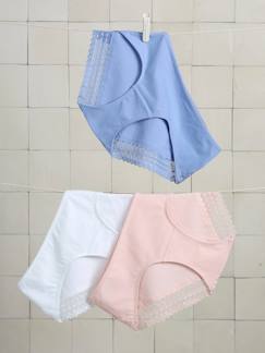Vêtements de grossesse-Lot de 3 culottes de grossesse bord dentelle