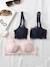 lot de 2 soutiens-gorges en dentelle marine/rose 1 - vertbaudet enfant 