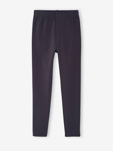 Lot de 2 leggings fille Basics anthracite+écru+gris chiné+noir+lot gris anthracite + bleu mar 3 - vertbaudet enfant 