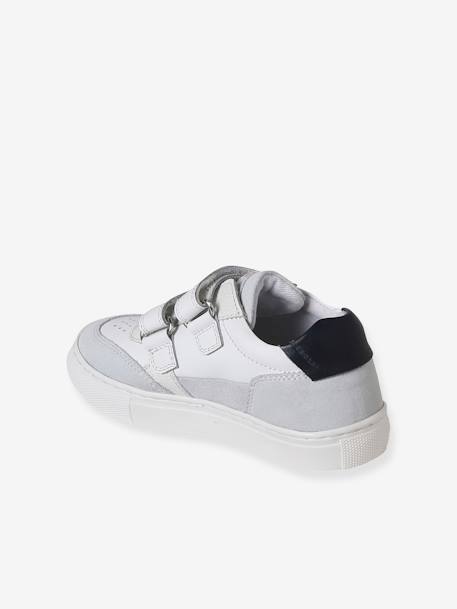 Baskets enfant garçon cuir à scratchs lot blanc 3 - vertbaudet enfant 
