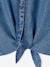 Blouse en denim avec nouette fille bleu moyen 4 - vertbaudet enfant 
