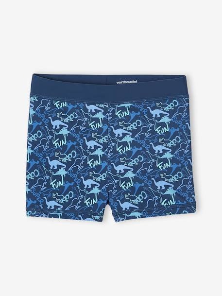 Lot 2 Boxers Bain Garçon Imprimé + rayé turquoise/bleu 3 - vertbaudet enfant 