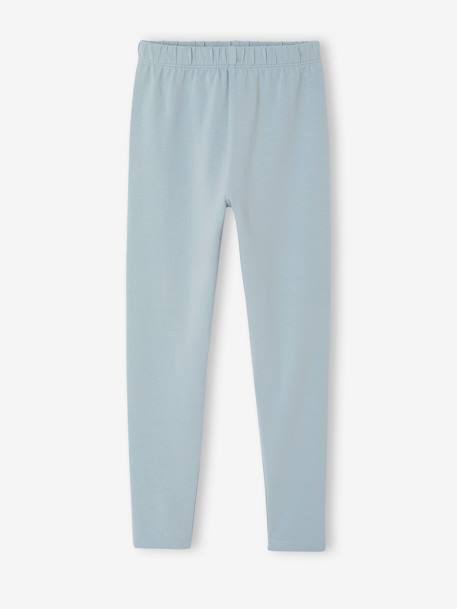 Lot de 2 leggings fille Basics anthracite+écru+gris chiné+noir+lot gris anthracite + bleu mar 2 - vertbaudet enfant 
