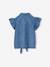 Blouse en denim avec nouette fille bleu moyen 2 - vertbaudet enfant 