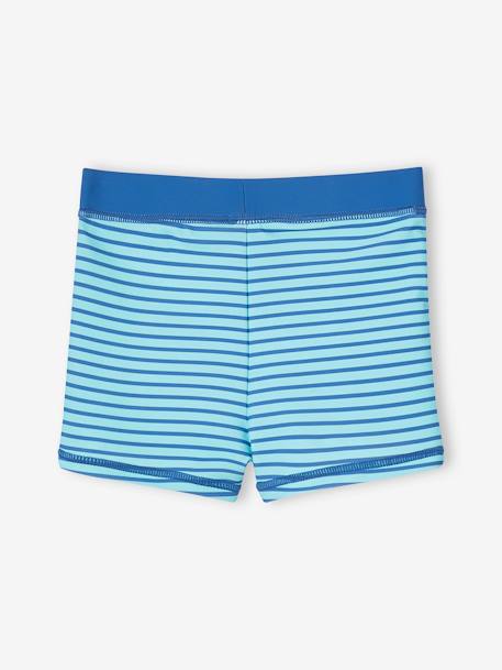 Lot 2 Boxers Bain Garçon Imprimé + rayé turquoise/bleu 4 - vertbaudet enfant 