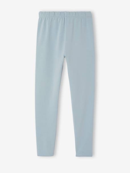 Lot de 2 leggings fille Basics anthracite+écru+gris chiné+noir+lot gris anthracite + bleu mar 4 - vertbaudet enfant 