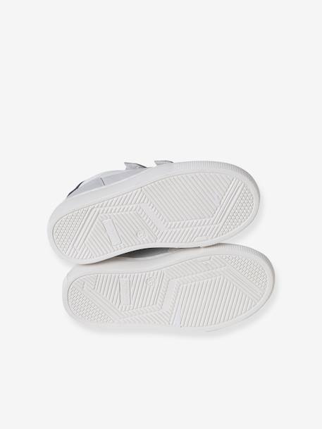 Baskets enfant garçon cuir à scratchs lot blanc 5 - vertbaudet enfant 