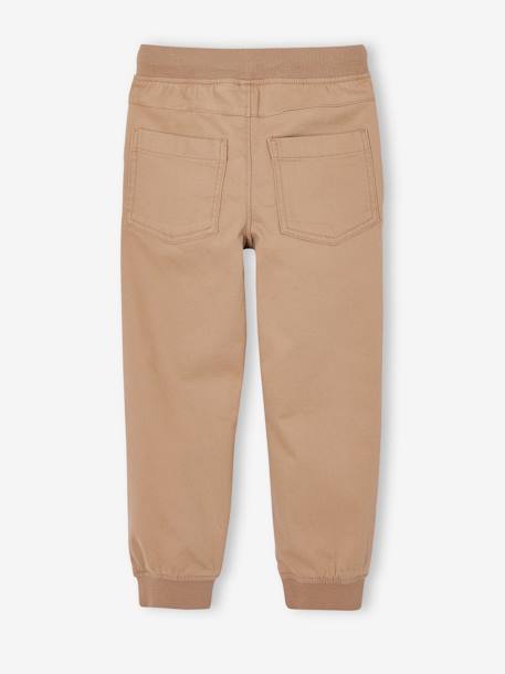 Pantalon garçon jogger facile à enfiler bleu grisé+caramel+kaki 11 - vertbaudet enfant 