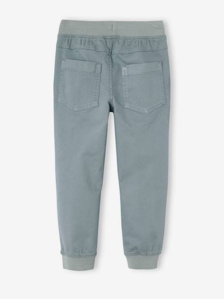 Pantalon garçon jogger facile à enfiler bleu grisé+caramel+kaki 4 - vertbaudet enfant 