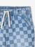 Bermuda motif damier forme loose denim bleached 4 - vertbaudet enfant 