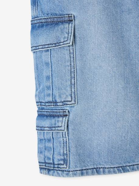 Bermuda skateur denim bleached+denim gris 4 - vertbaudet enfant 
