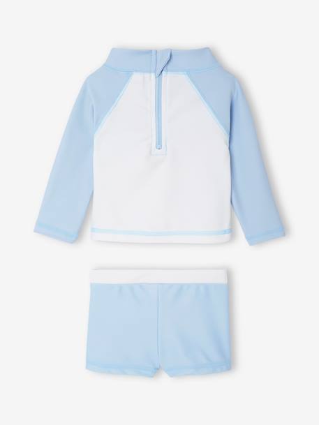 Ensemble de bain bébé Simba T-shirt anti-UV + boxer Disney Roi Lion bleu ciel 2 - vertbaudet enfant 