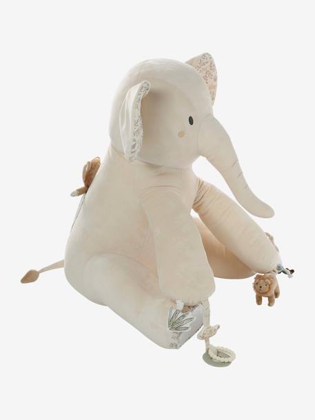 Grande peluche éléphant d'activités BABYLON beige 3 - vertbaudet enfant 