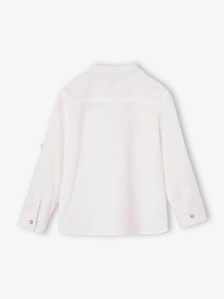 Chemise col Mao personnalisable blanc+bleu ardoise+bleu ciel+vert sauge 6 - vertbaudet enfant 