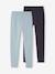Lot de 2 leggings fille Basics anthracite+écru+gris chiné+noir+lot gris anthracite + bleu mar 1 - vertbaudet enfant 