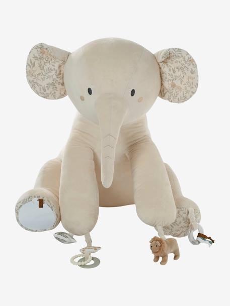 Grande peluche éléphant d'activités BABYLON beige 9 - vertbaudet enfant 