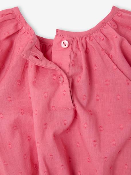 Blouse à plumetis bébé fraise 4 - vertbaudet enfant 