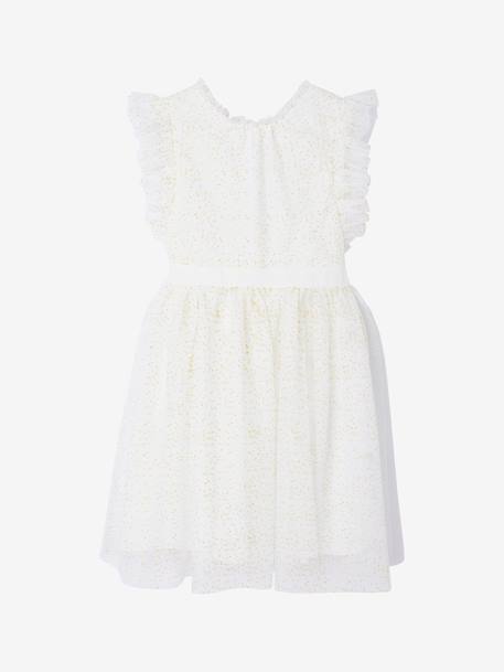 Robe de cérémonie en tulle fille blanc 1 - vertbaudet enfant 