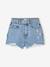 Short en jean effet usé fille bleu moyen 1 - vertbaudet enfant 