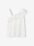 T-shirt à volant asymétrique fille corail+écru+vert sauge 6 - vertbaudet enfant 