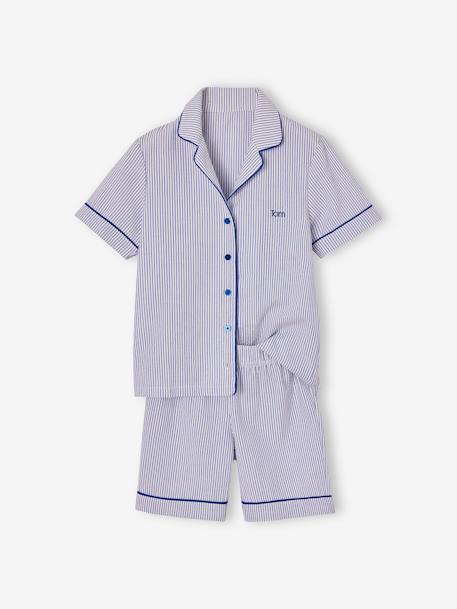 Pyjashort en popeline garçon bleu électrique 4 - vertbaudet enfant 