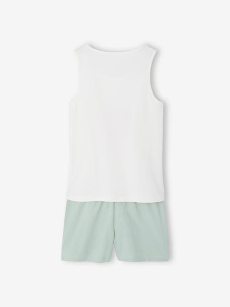 Lot de 2 pyjashorts coton, imprimé montagne La Redoute Collections bleu Lot de 2 pyjashorts coton, imprimé montagne La Redoute Collections bleu