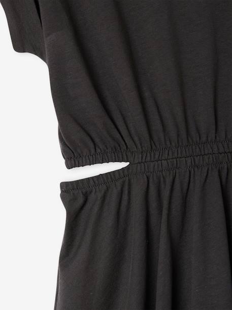 Robe fille avec ouvertures côtés anthracite+vanille 4 - vertbaudet enfant 