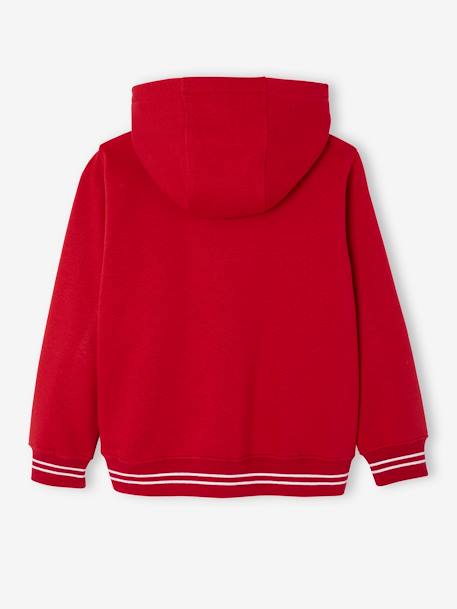 Sweat garçon zippé à capuche sport marine+rouge 5 - vertbaudet enfant 