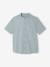 Chemise en lin col Mao garçon blanc+vert sauge 10 - vertbaudet enfant 