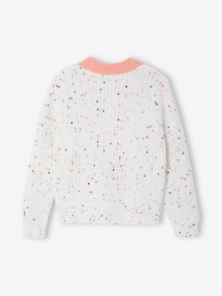 Gilet col V maille fantaisie fille multicolore 2 - vertbaudet enfant 