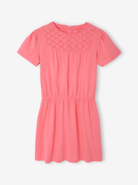 Robe détail en macramé fille rose+vert 1 - vertbaudet enfant 