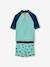 Ensemble de bain garçon T-shirt anti-UV + short bleu turquoise/pétrole 5 - vertbaudet enfant 