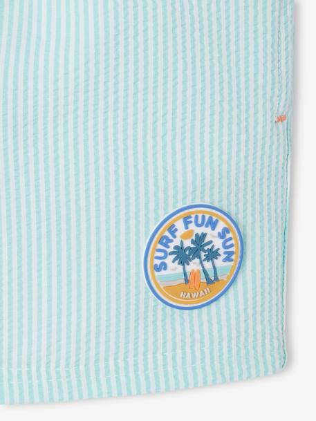 Maillot de bain garçon bleu+Rayé vert d'eau/blanc 11 - vertbaudet enfant 