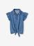 Blouse en denim avec nouette fille bleu moyen 1 - vertbaudet enfant 