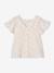 Blouse de cérémonie fleurie en gaze de coton fille rose imprimé 2 - vertbaudet enfant 