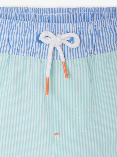 Maillot de bain garçon bleu+Rayé vert d'eau/blanc 10 - vertbaudet enfant 